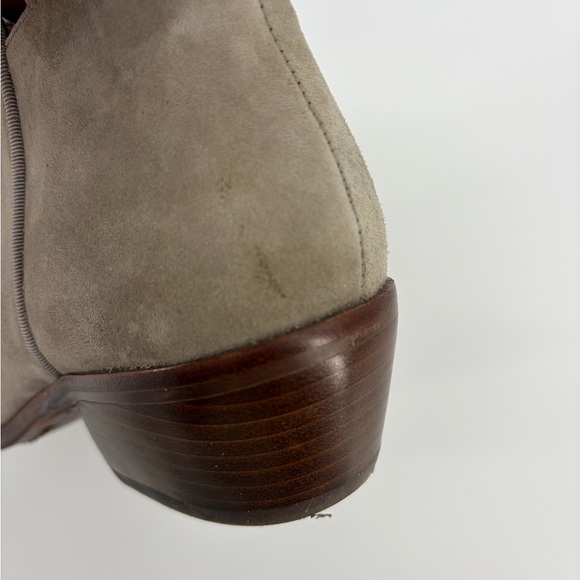 Sam Edelman Women's Size 7 Ankle Boot Taupe Gray Suede Zip - Picture 9 of 10
